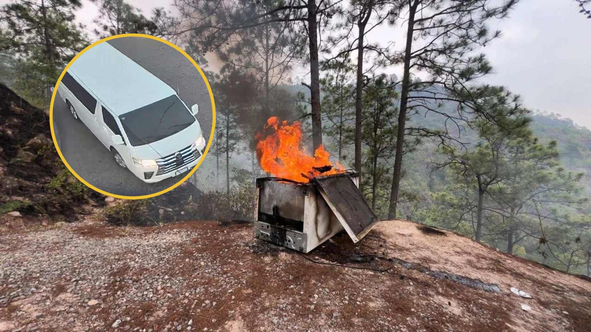 Revelan vehículo en el que habrían transportado a víctimas del crimen en El Cimarrón; aún no han sido identificadas