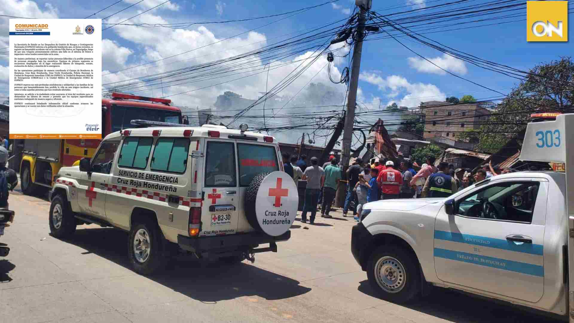 COPECO accidente Villa Nueva