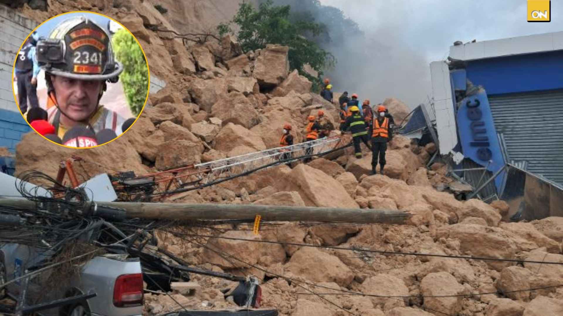 “Confiamos en Dios que haya personas con vida” Sergio Madrid, capitán de Bomberos, sobre la búsqueda de cuatro desaparecidos en derrumbe del Loarque