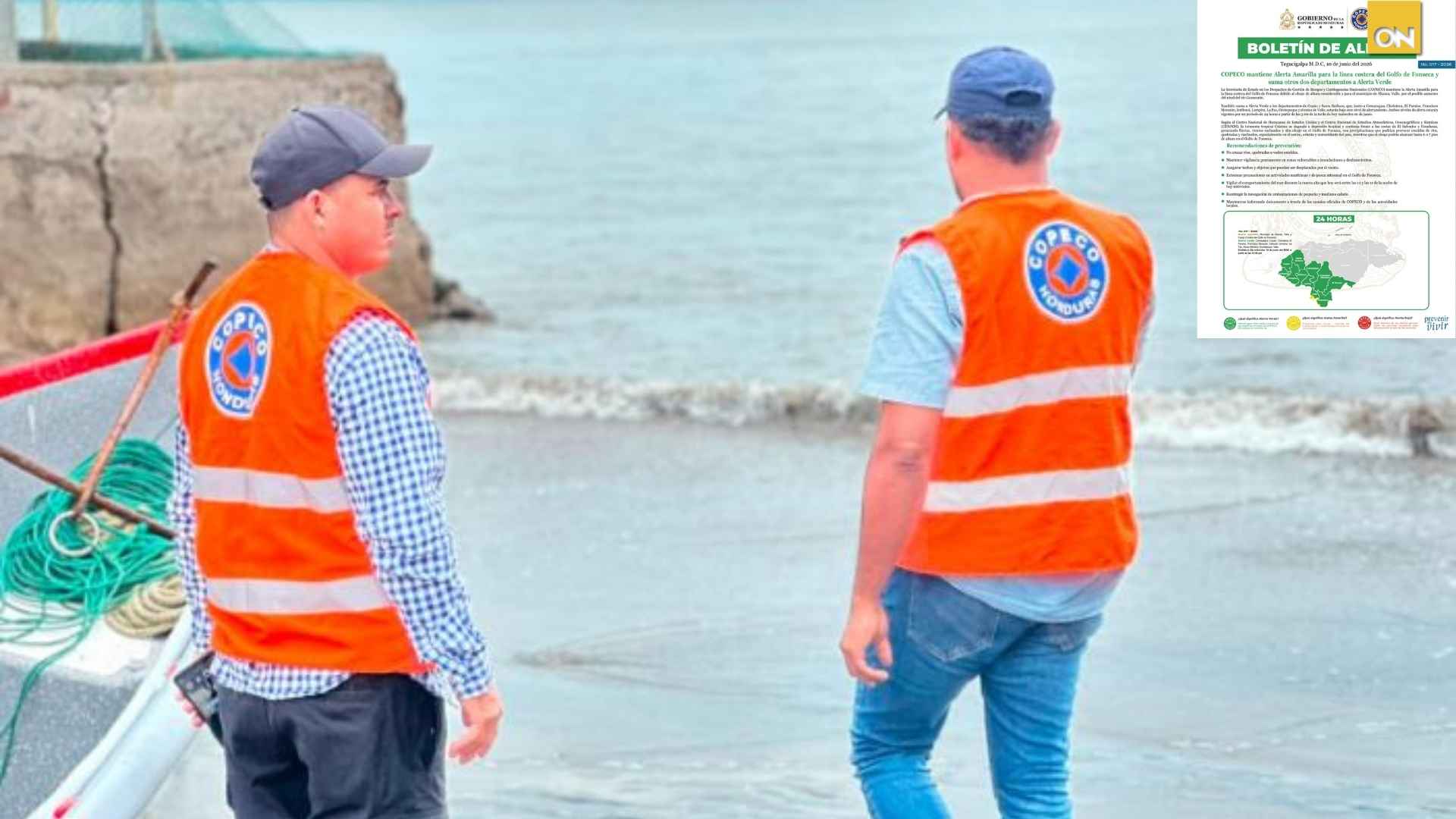 Copeco mantiene alerta amarilla para la línea costera del Golfo de Fonseca y suma más departamentos para alerta verde ¿Por cuánto tiempo