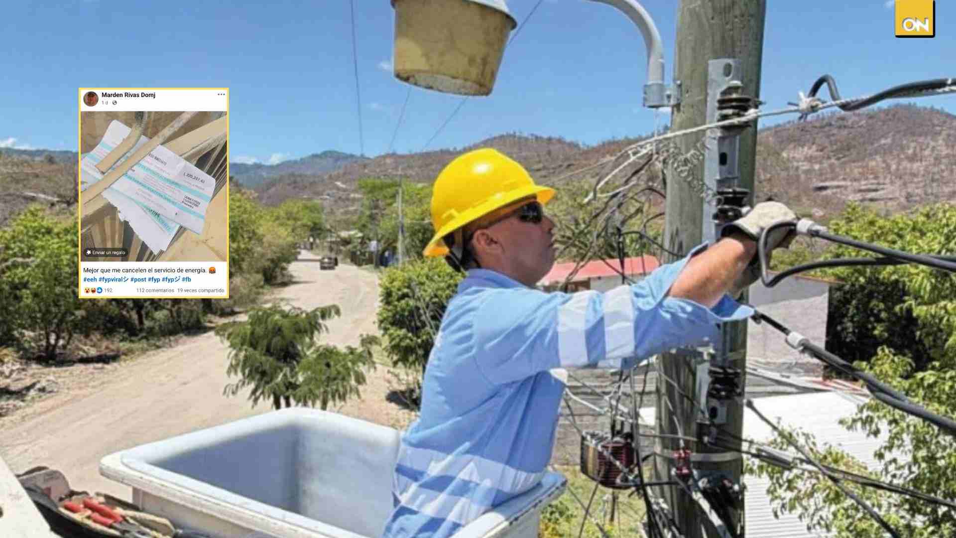 Hondureño recibe factura de energía por más de L200 mil