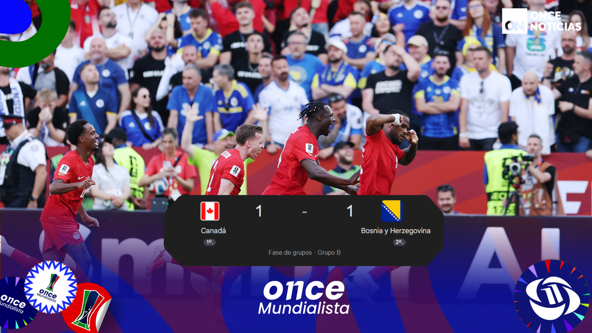 El amargo empate de Canadá y Bosnia en el Mundial 2026