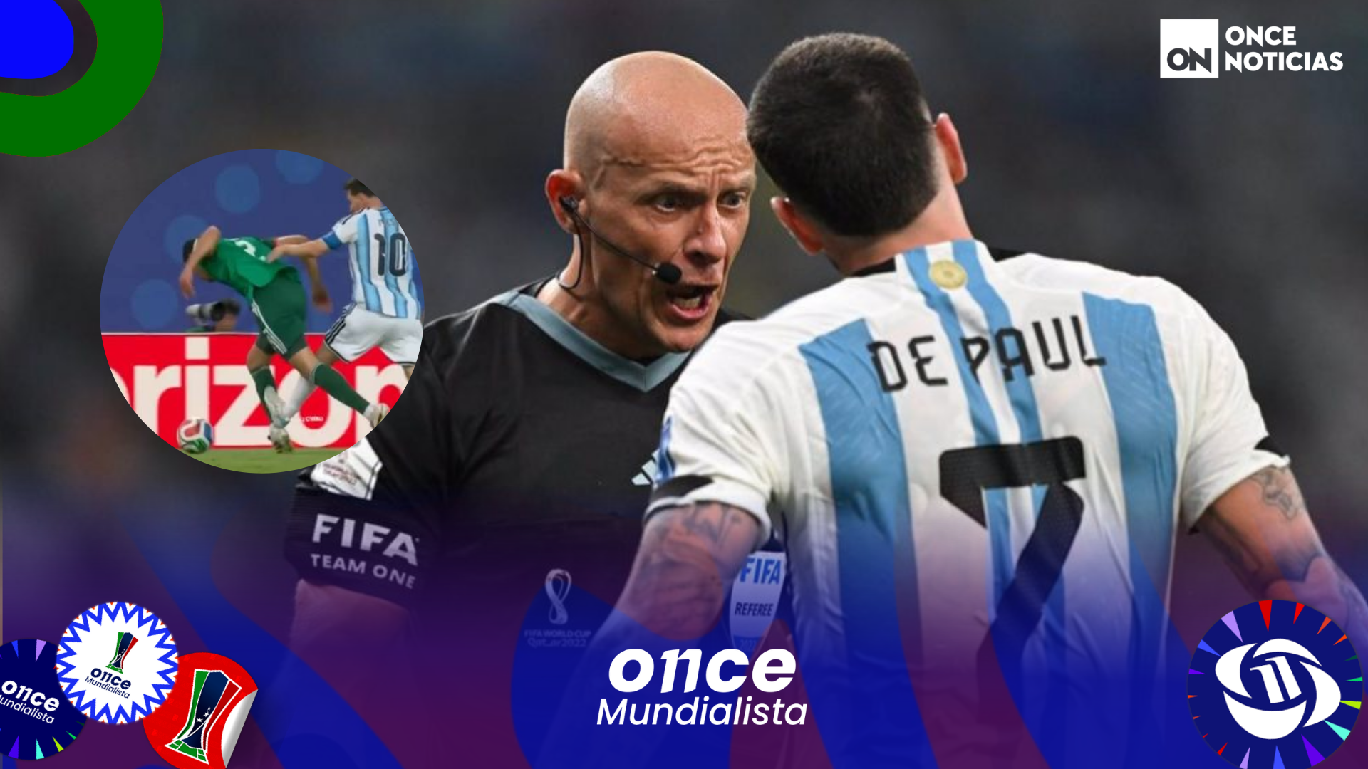 Escándalo en el Mundial: El VAR perdona la roja a Messi pero la FIFA le anula mal un gol