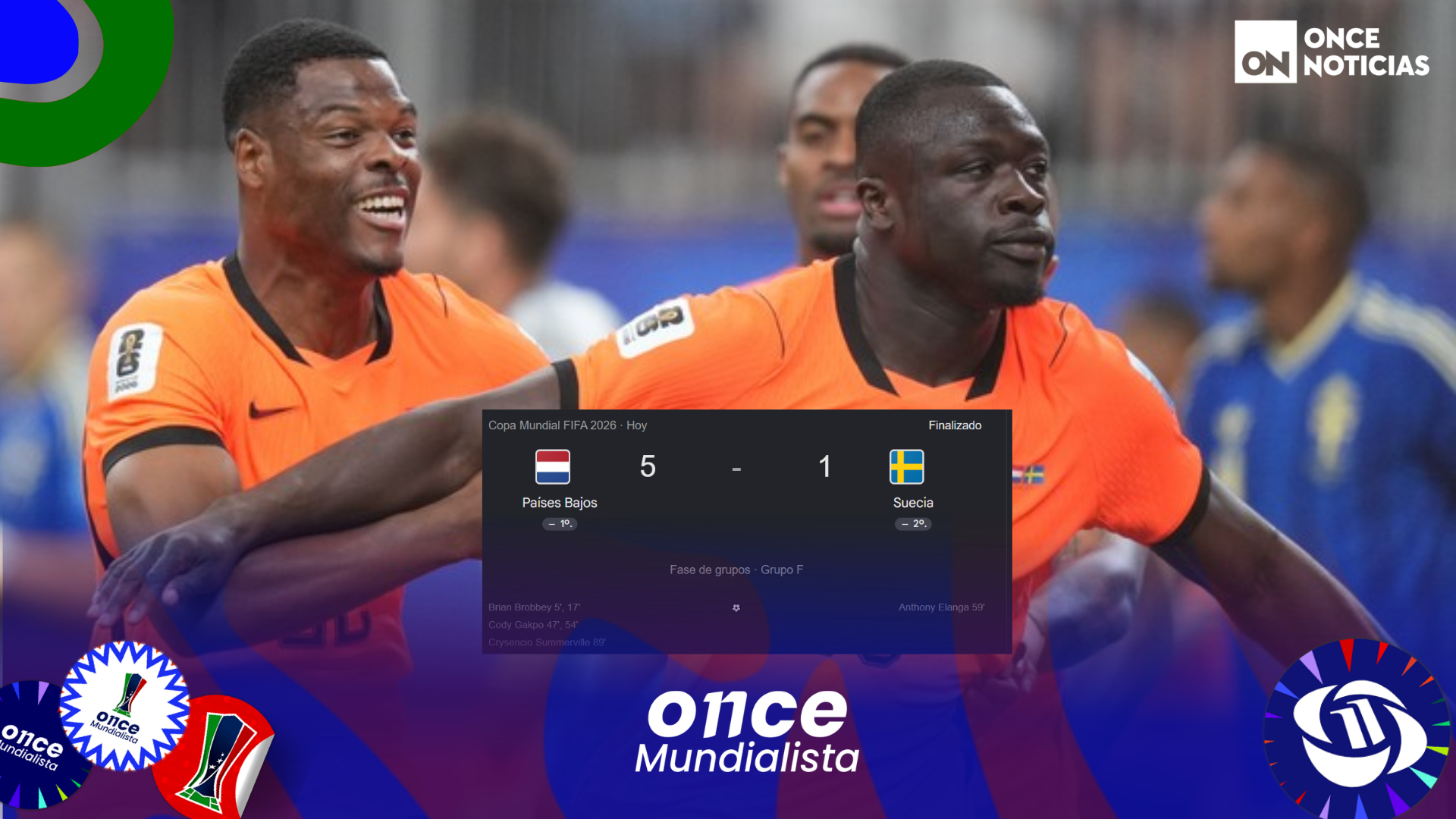 Países Bajos humilla 5-1 a Suecia: Goles y récord en el Mundial 2026