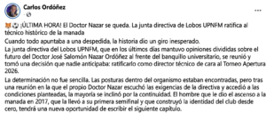 Lobos UPNFM Salomón Nazar