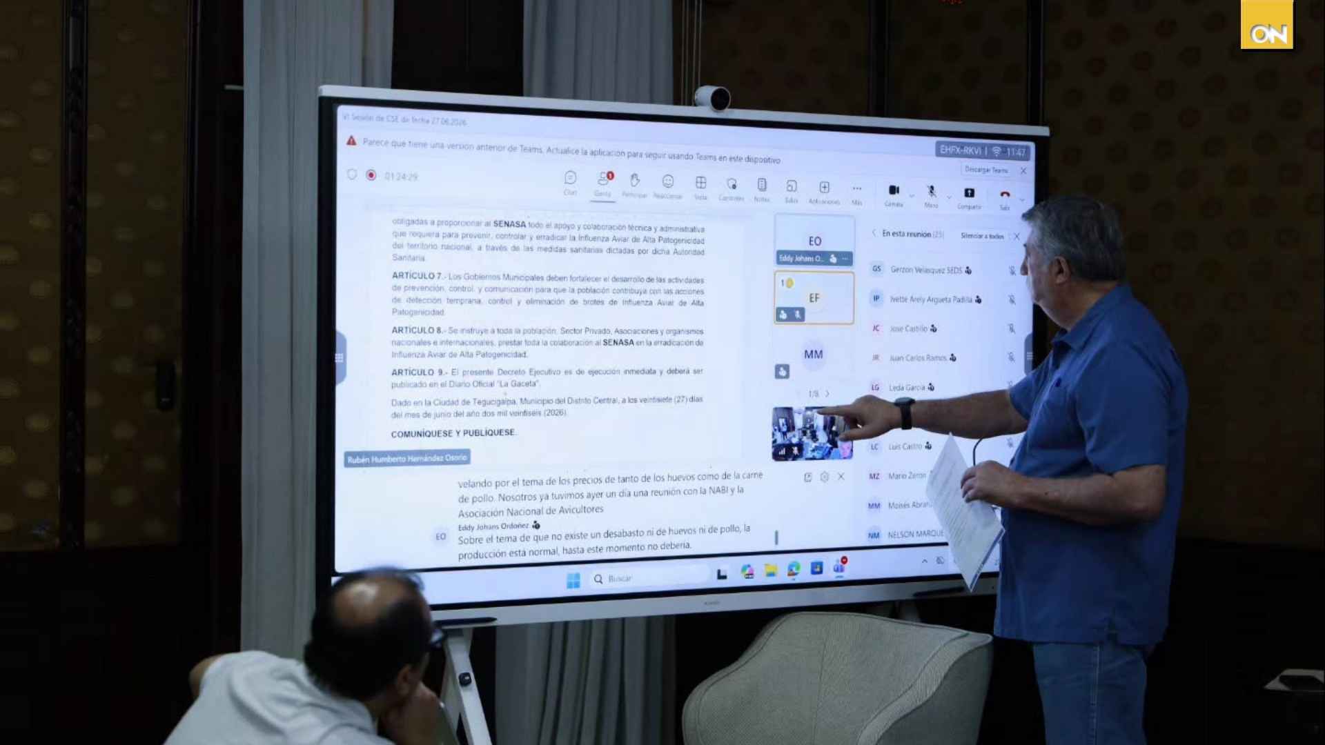 Gobierno de Honduras declara emergencia sanitaria por gripe aviar en Consejo de Ministros
