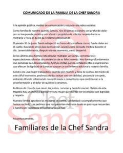 Familia de Sandra Díaz del Valle pide respeto y frenar especulaciones sobre su fallecimiento