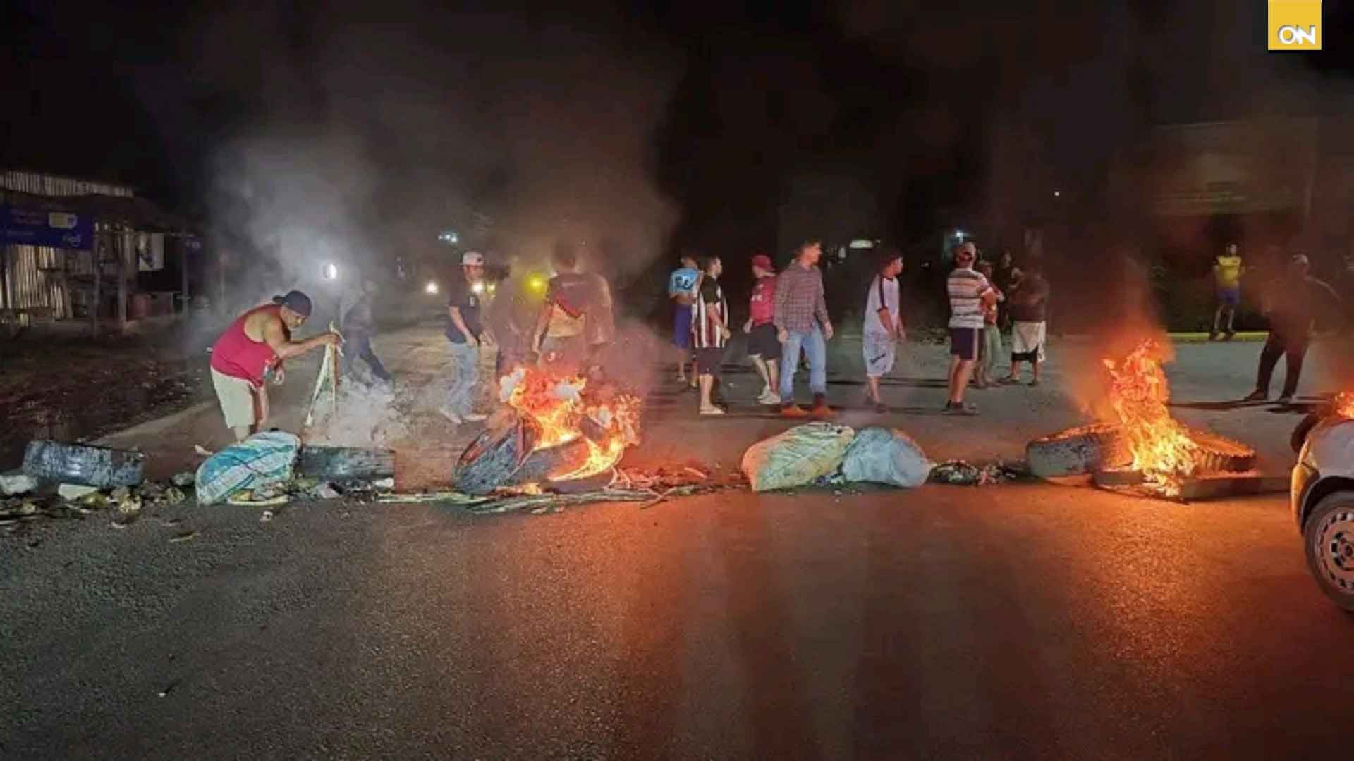 Siguen las protestas de pobladores en Honduras por constantes apagones en varias zonas de Honduras
