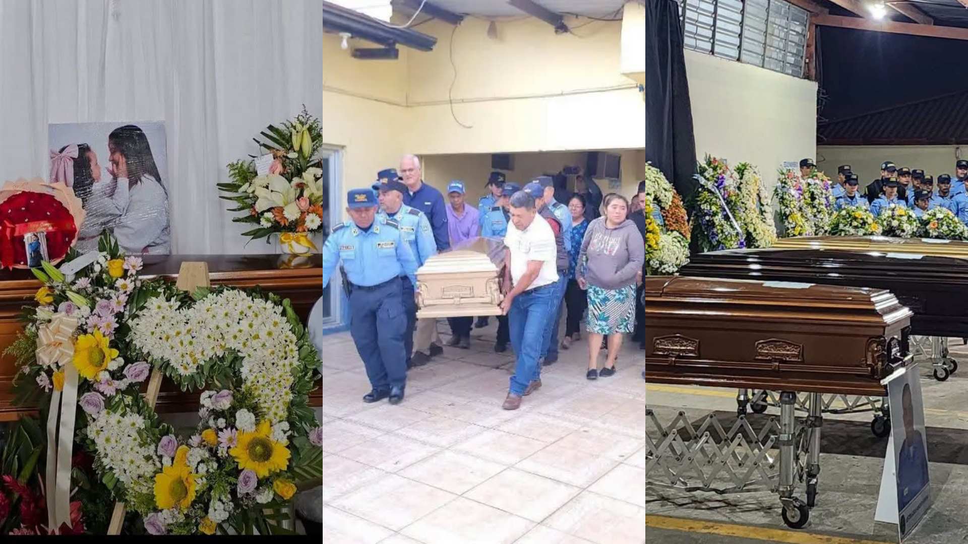 Dan último adiós a policías fallecidos en accidente en El Rodeo
