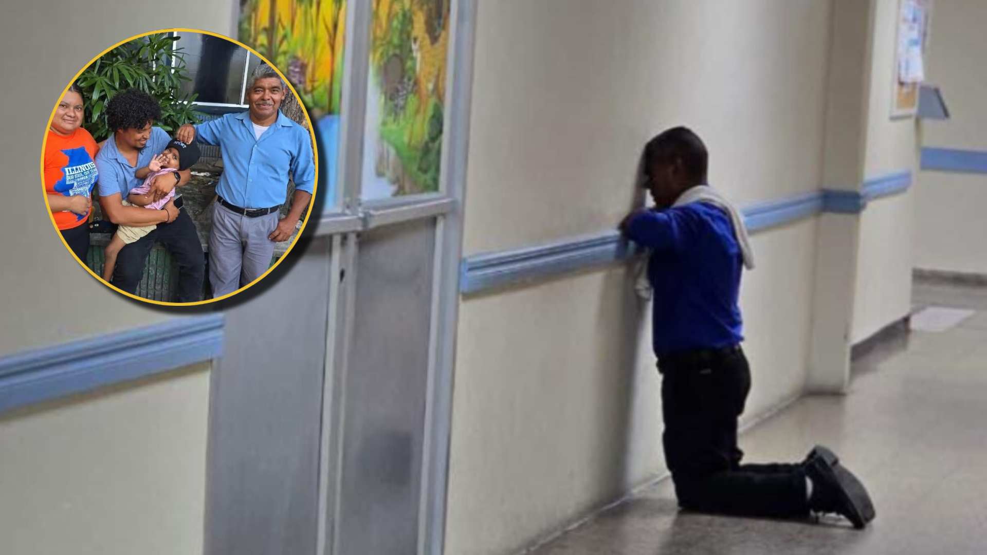 Alta a menor por quien abuelo oró arrodillado en UCI de IHSS