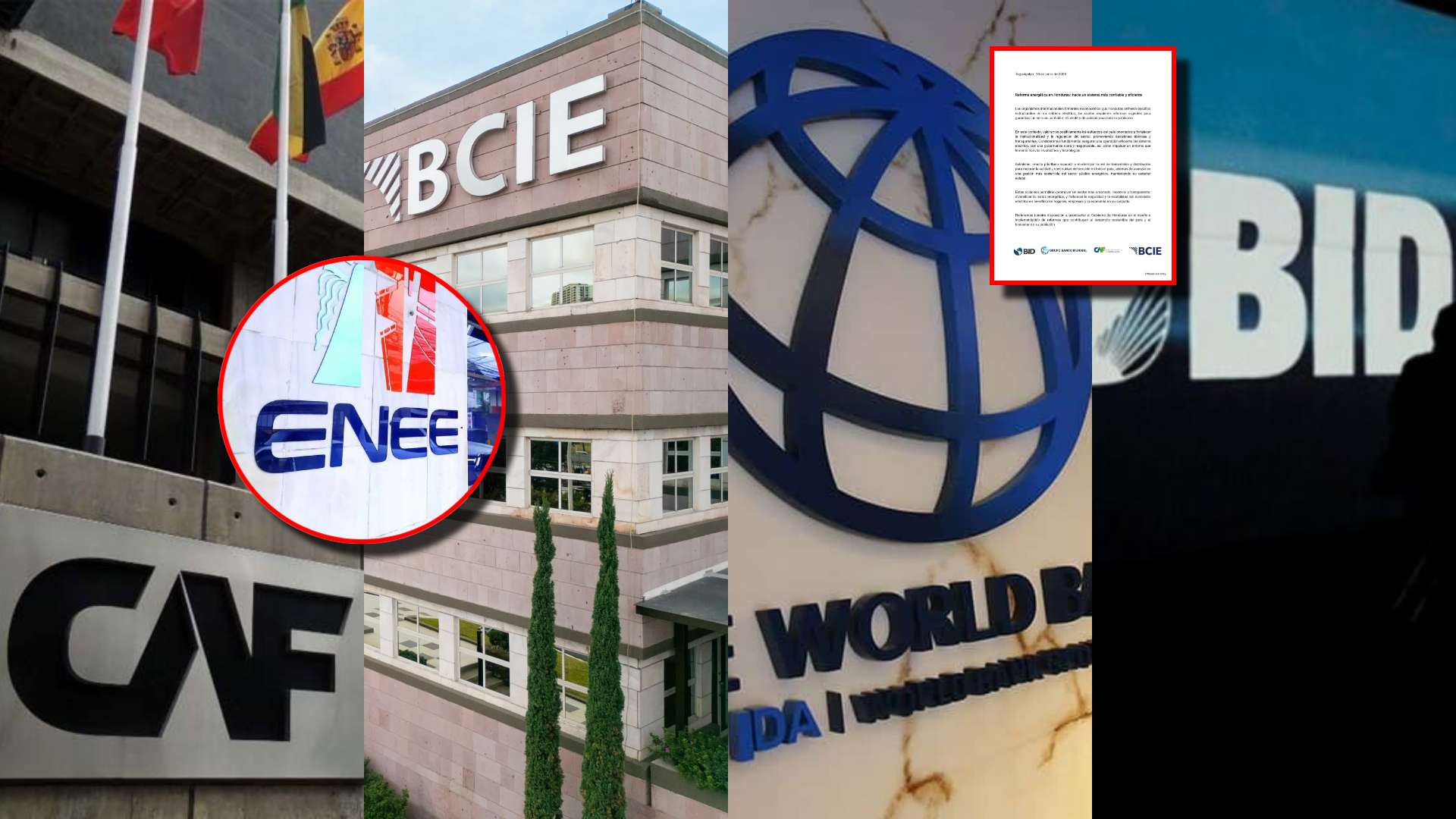 Bancos internacionales se pronuncian de situación de ENEE