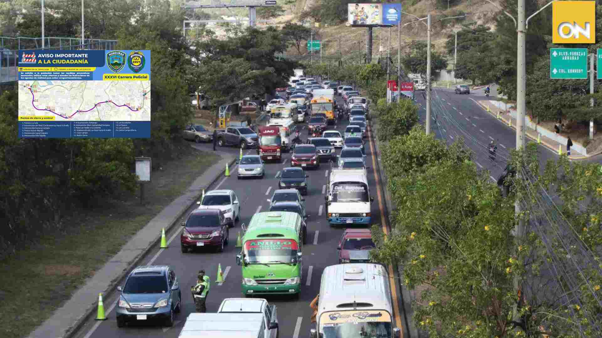 calles cerradas Tegucigalpa