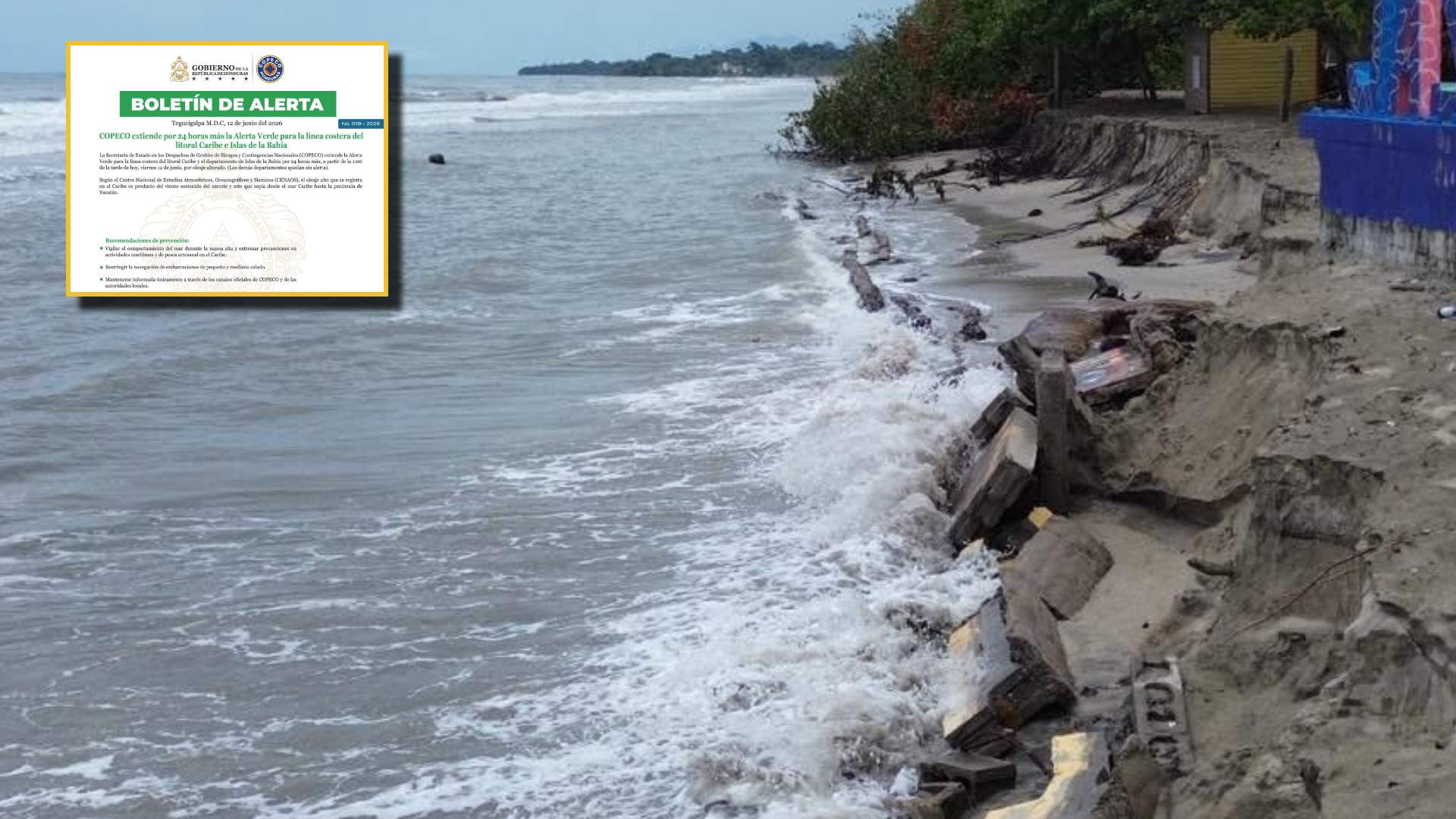 Copeco extiende alerta verde en una parte de Honduras