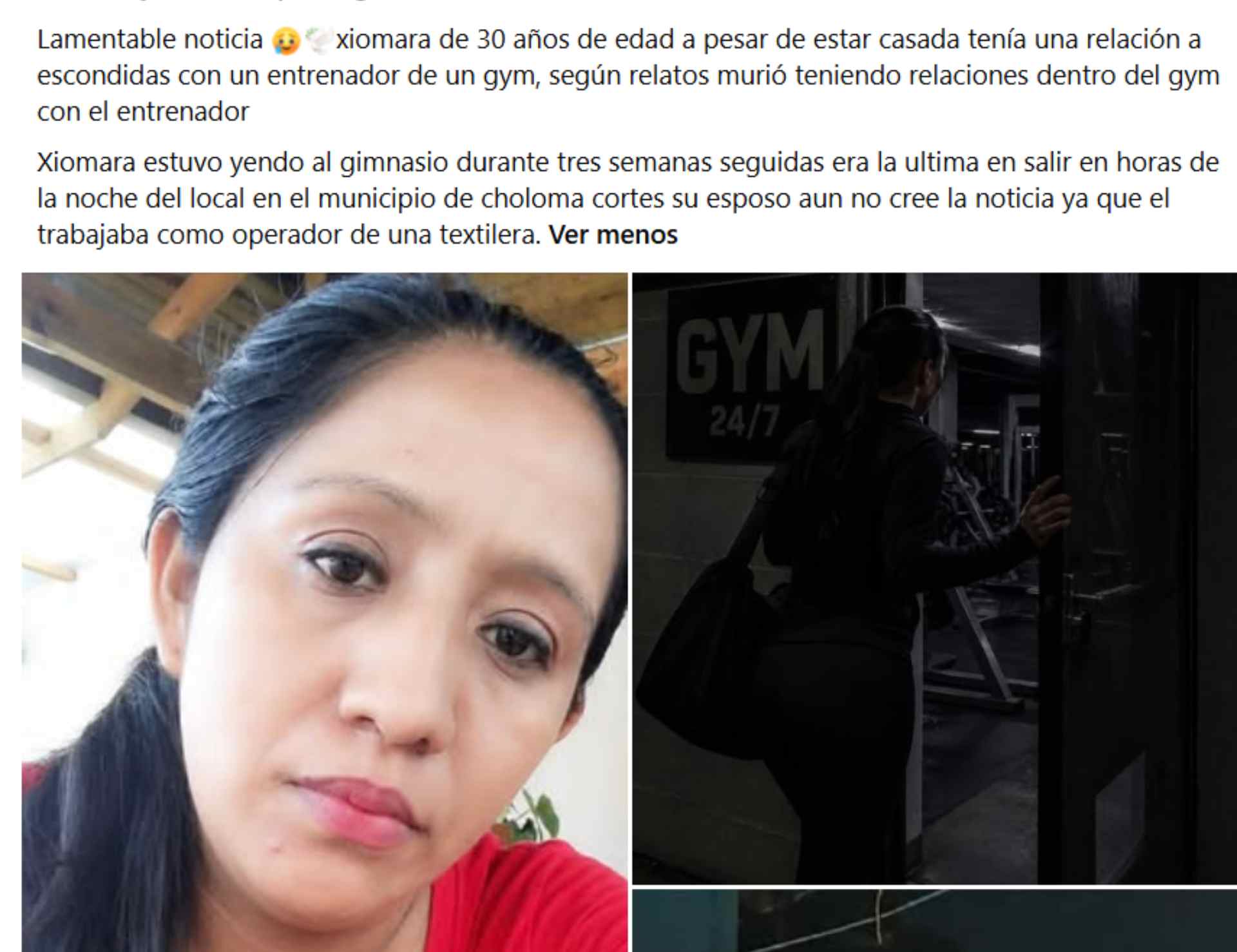 Hondureña rompe el silencio tras ser vinculada a muerte en gimnasio: "No soy vulgar"