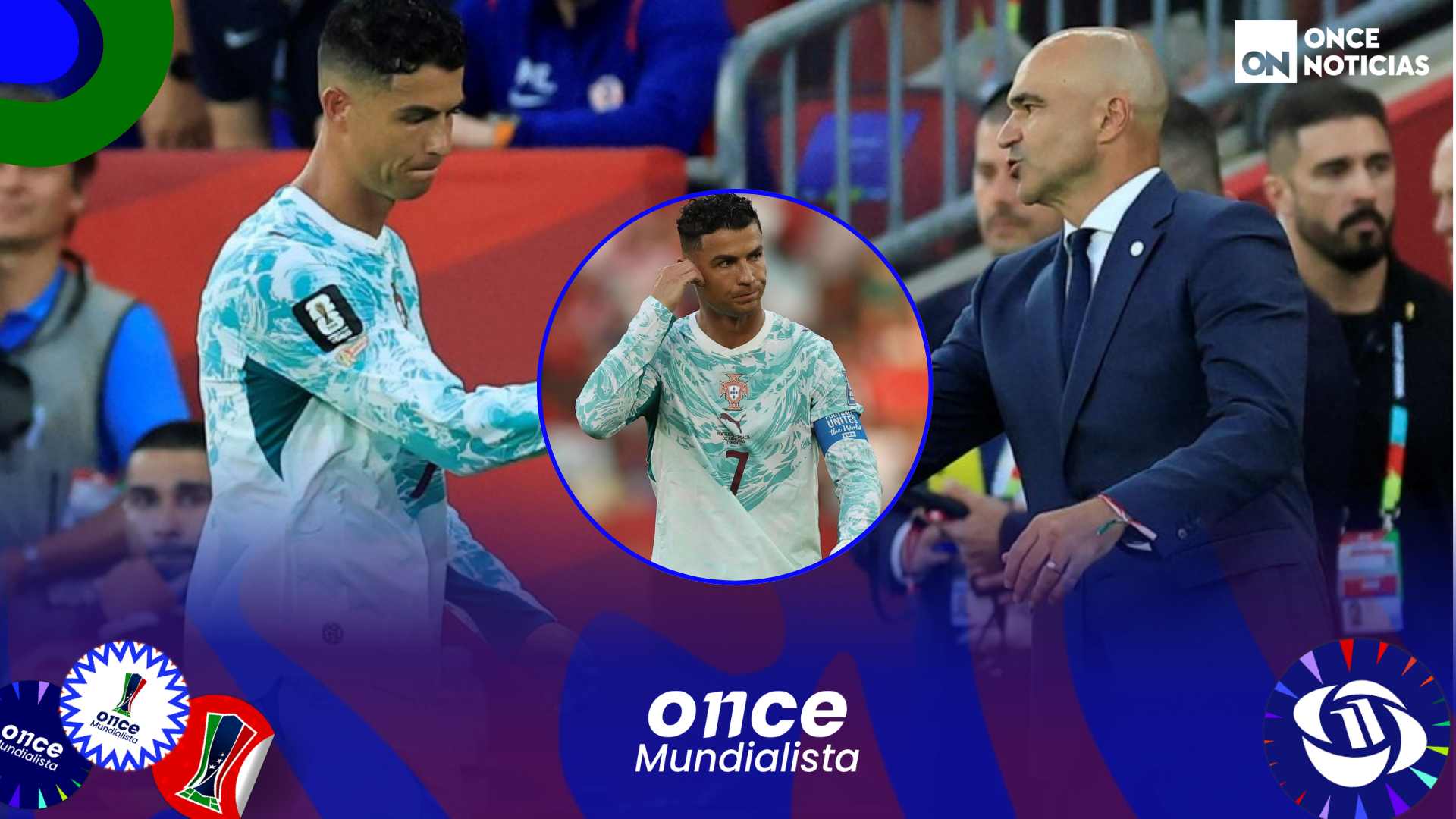 Cristiano Ronaldo sustituido reacción