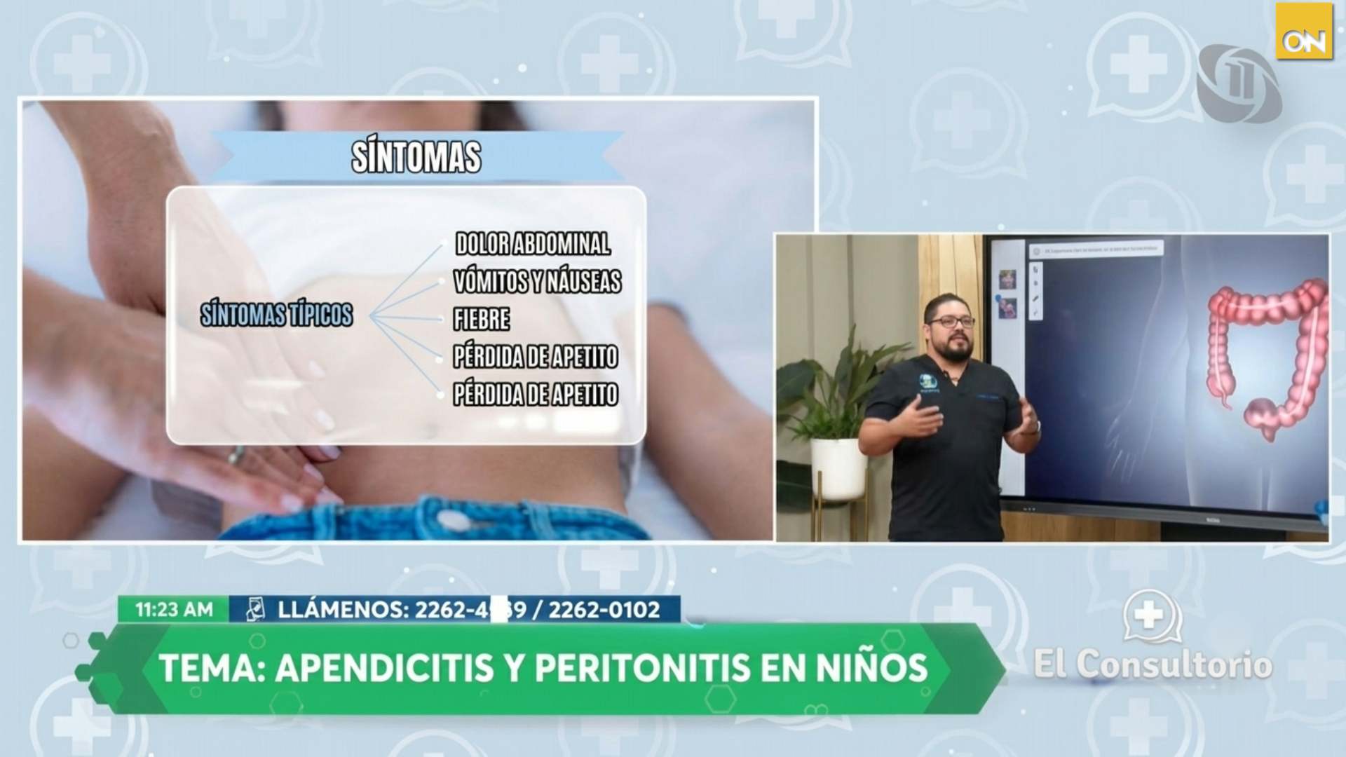 El Consultorio del Once: Apendicitis en niños