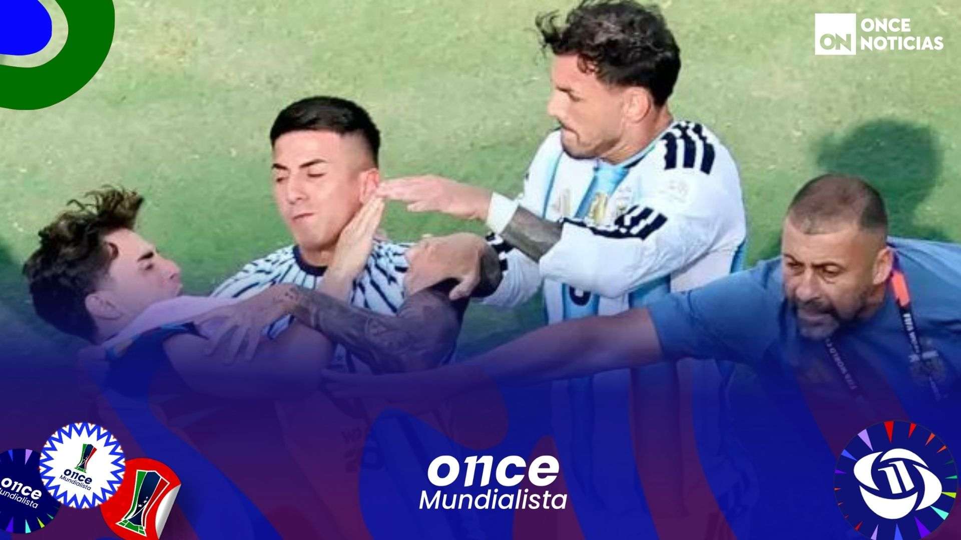 Tensión tras el pitido final Paredes agrede a Eric y Gavi interviene