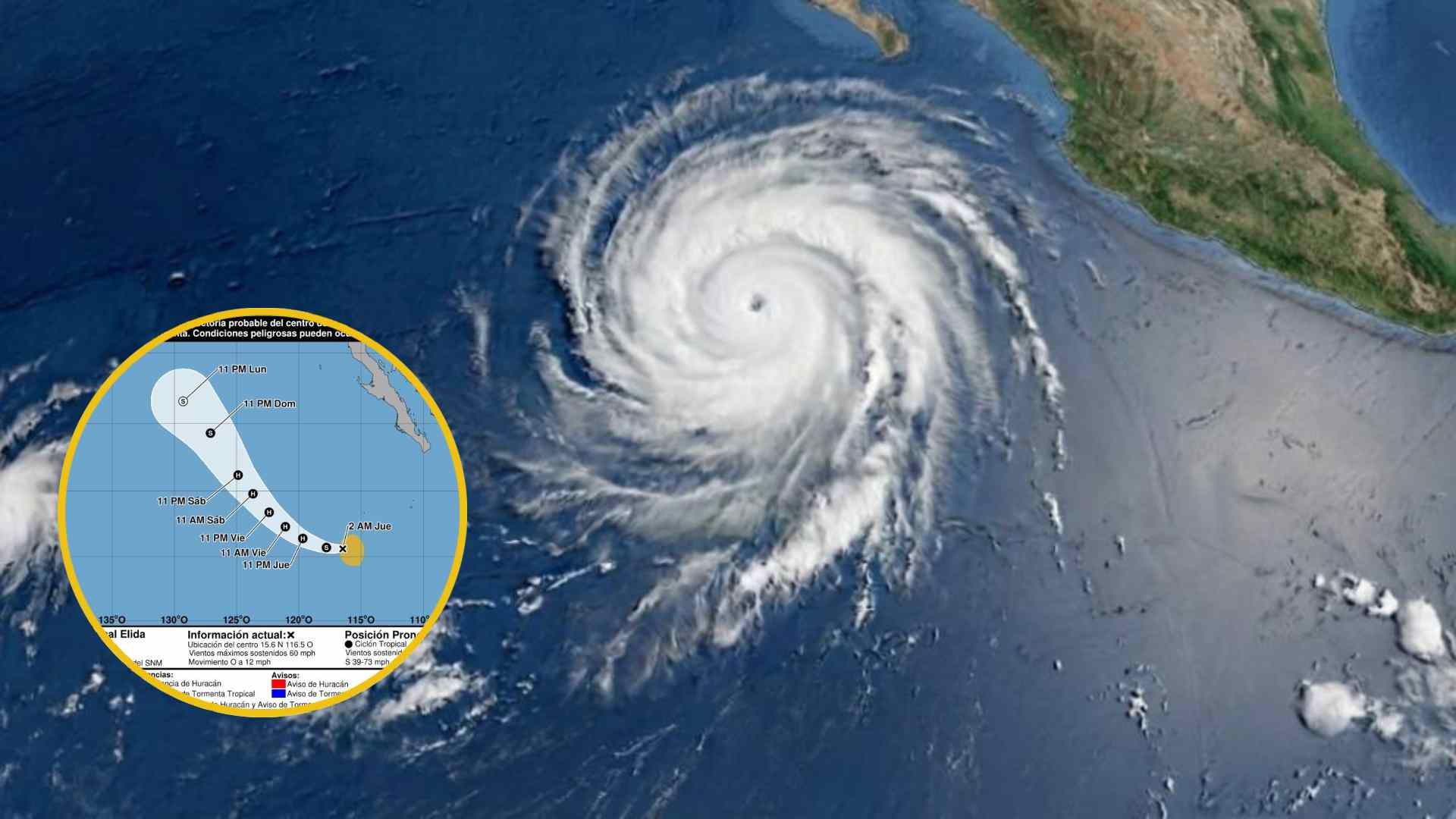 ¿Amenaza para Honduras? Tormenta Tropical Élida se fortalece en el Pacífico