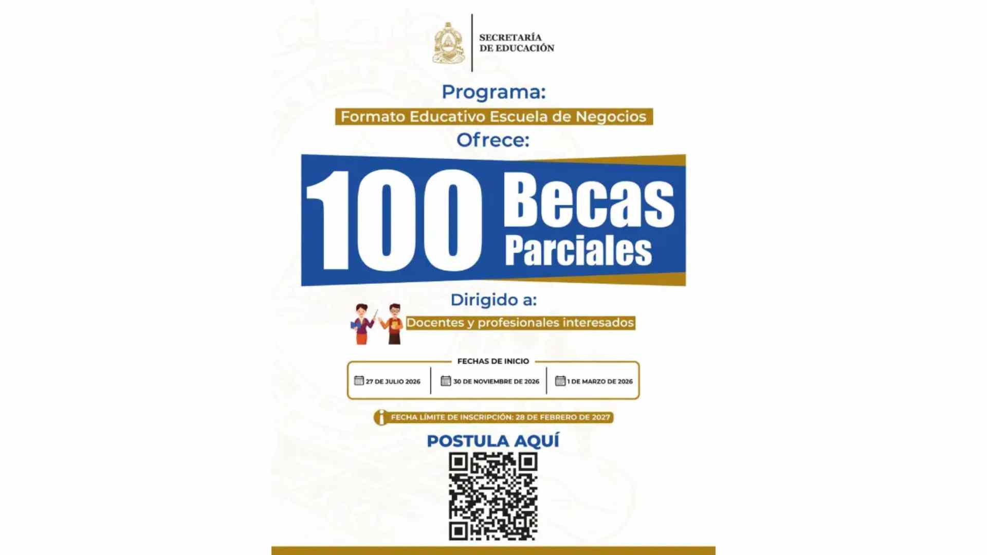 ¿Buscas una beca? Abren convocatoria con 100 cupos para hondureños