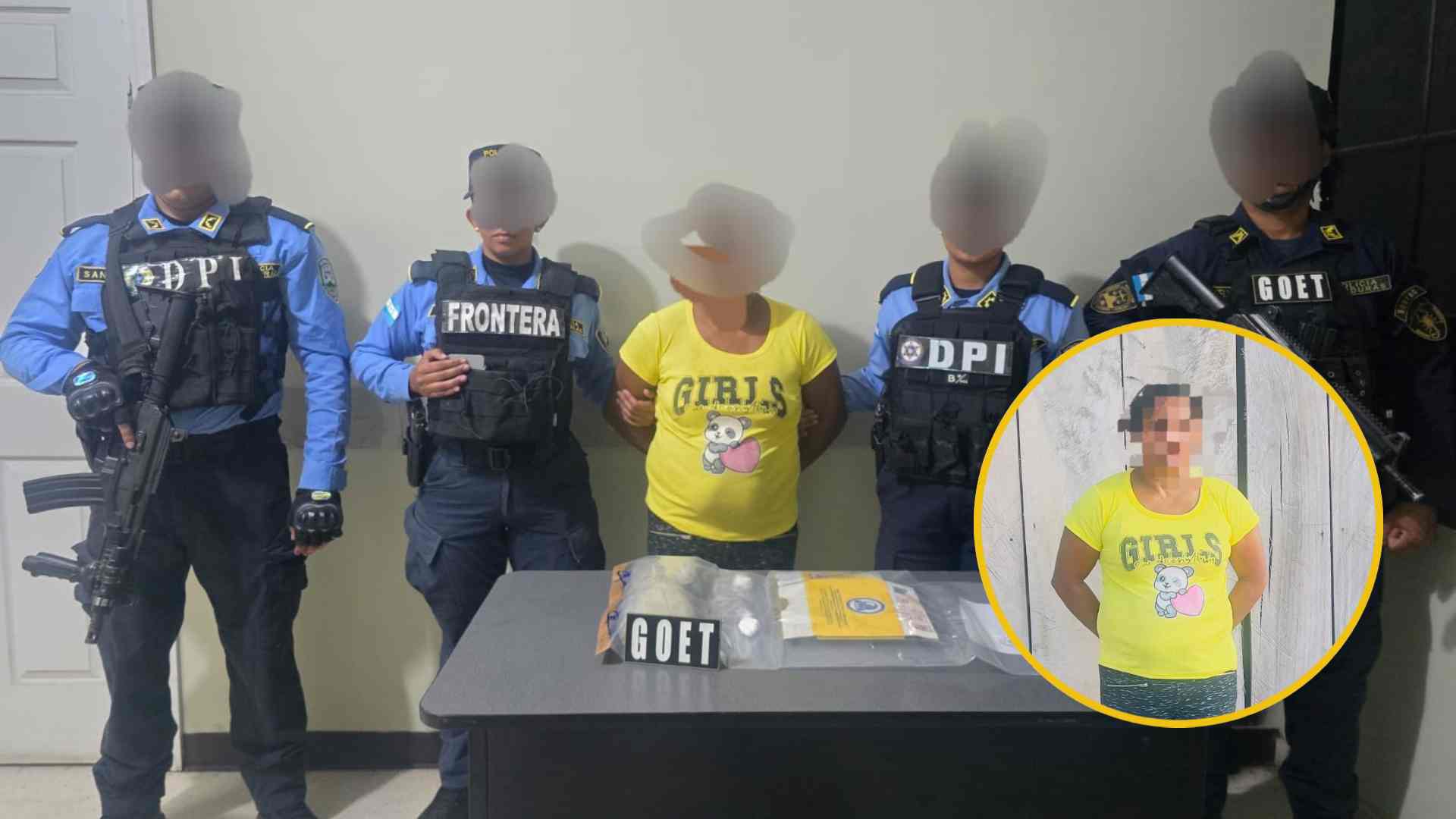 DPI captura en Choluteca a hondureña de 46 años acusada de tráfico de drogas
