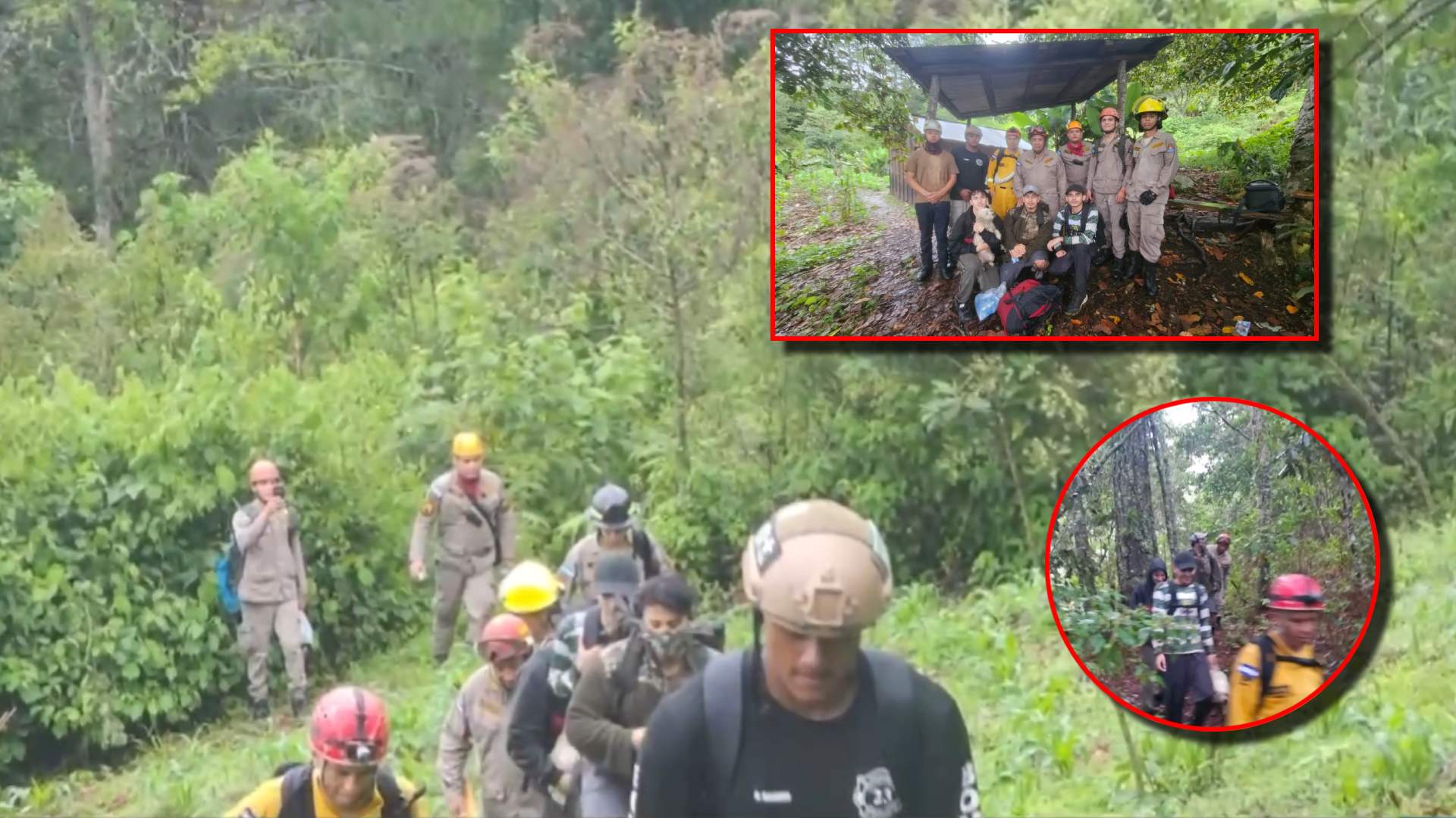 Rescate de los jóvenes desaparecidos en sector de La Tigra