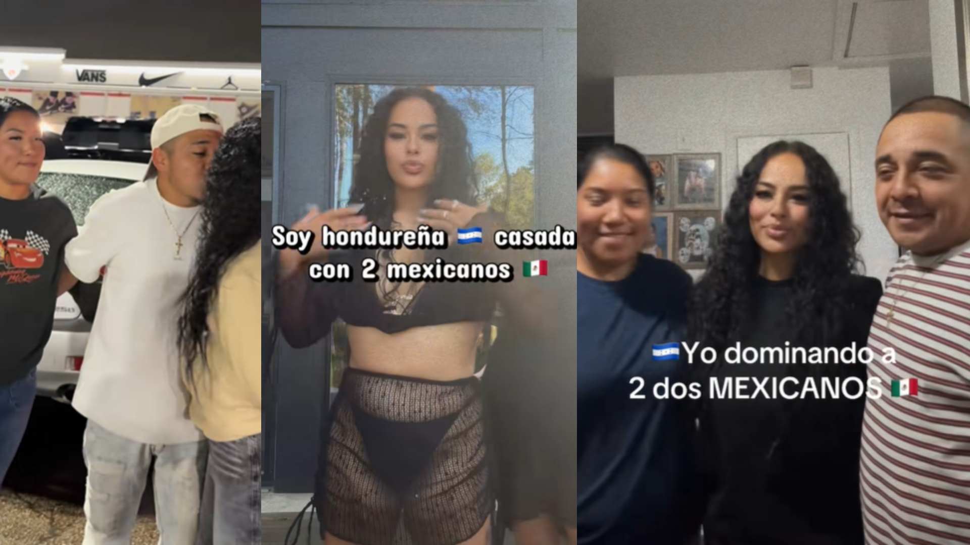 Hondureña presume su relación de poliamor con dos mexicanos