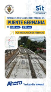 cierre de calles miércoles 22 de julio