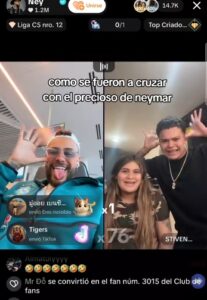 ¿Era Neymar? La Yacuni y Stivencito sorprenden al hacer una batalla en TikTok con supuesto Neymar Jr.