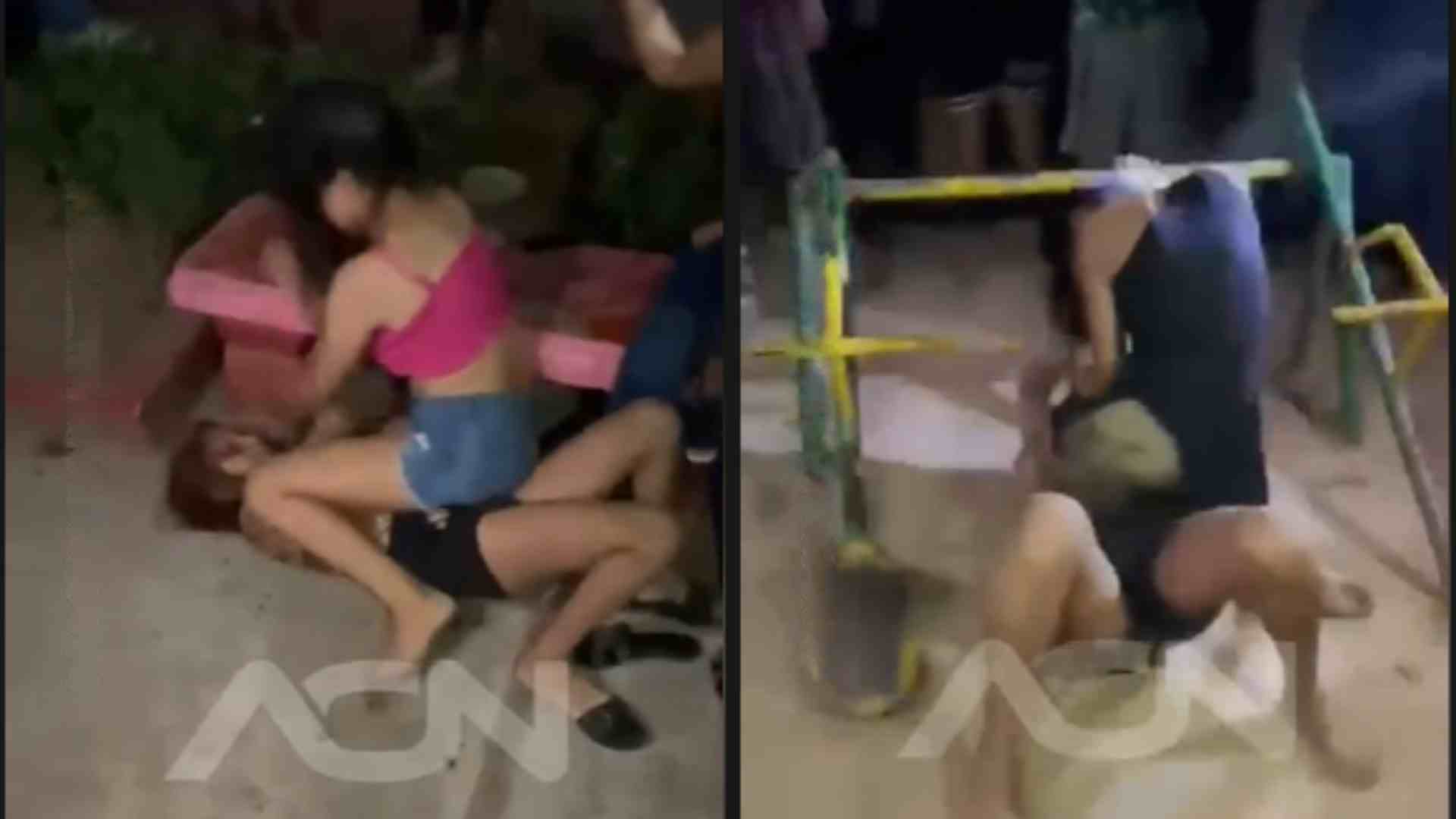 "De las greñas": Cuatro mujeres protagonizan batalla campal durante feria patronal en Atlántida (Video)