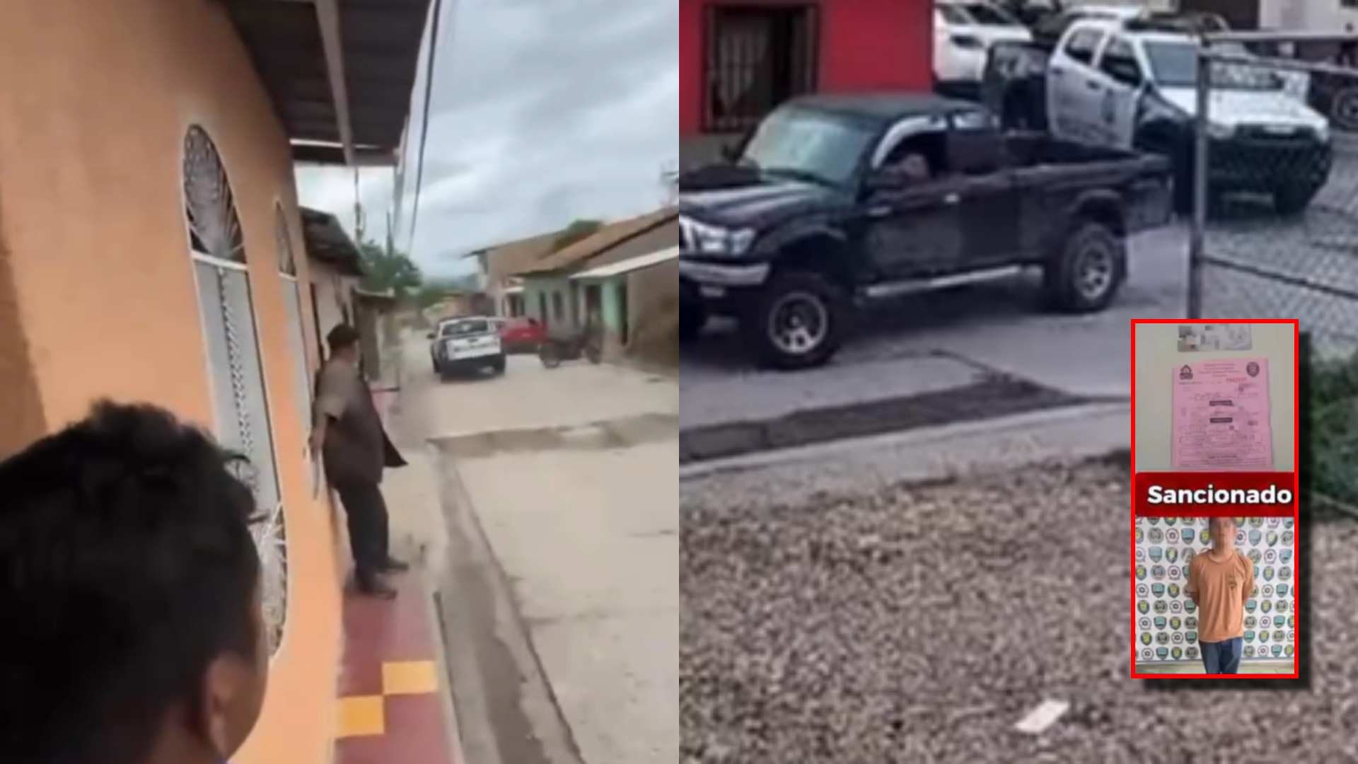 Momento de persecución policial a joven en La Paz
